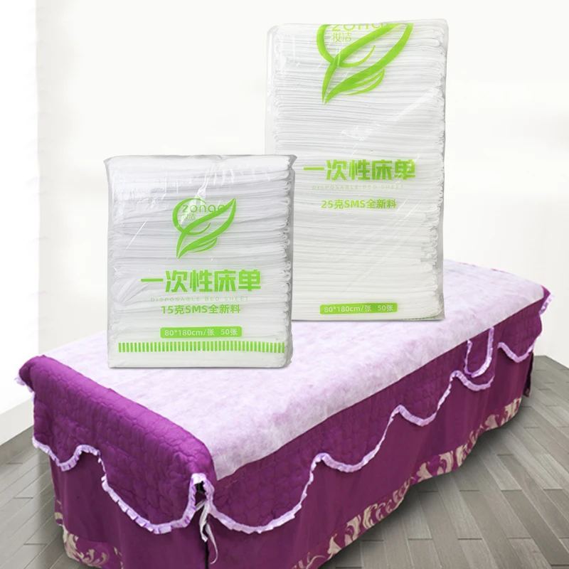 50-PCS-Disposable-Nonwoven-Fabric-Bed-Sheet-SMS-Soft-Medical-Bed-Sheet-Breathable-Sheet-for-Hotel-Use