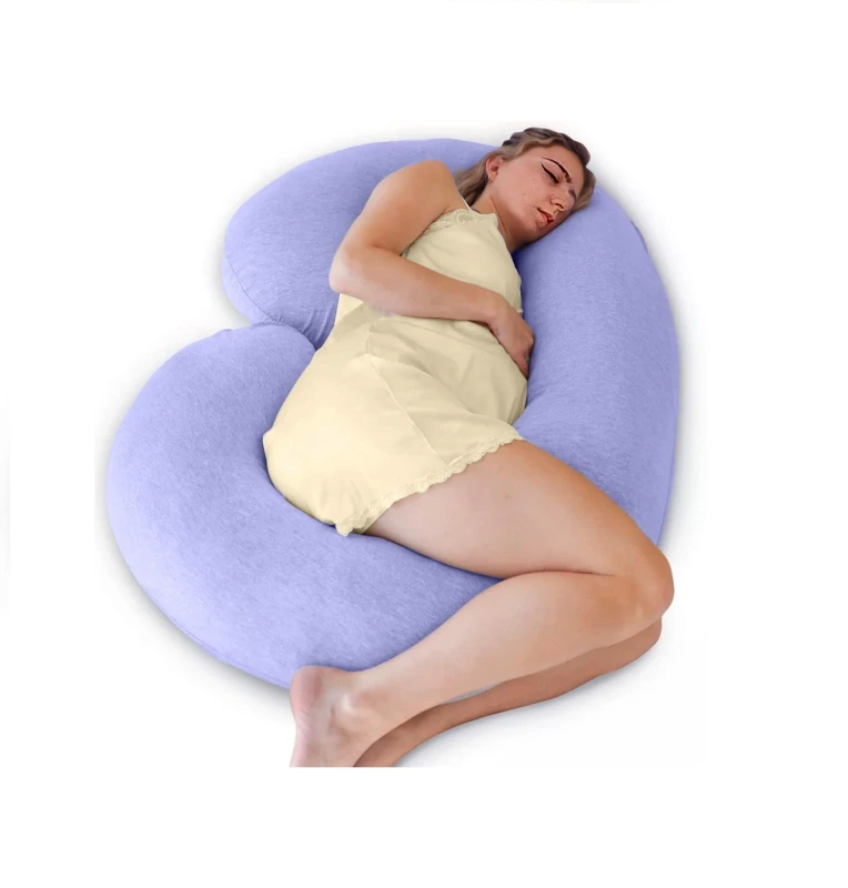 57-Inch-Body-Pillow-with-Comfortable-Cover-C-Shaped-Body-Pillow-for-Sleeping