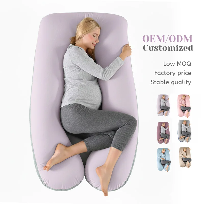 57-Inch-Cooling-Cover-Maternity-Sleeping-Support-Pillow-U-Shaped-Full-Body-Pregnancy-Pillow-for-Back-Hip-Belly-Legs