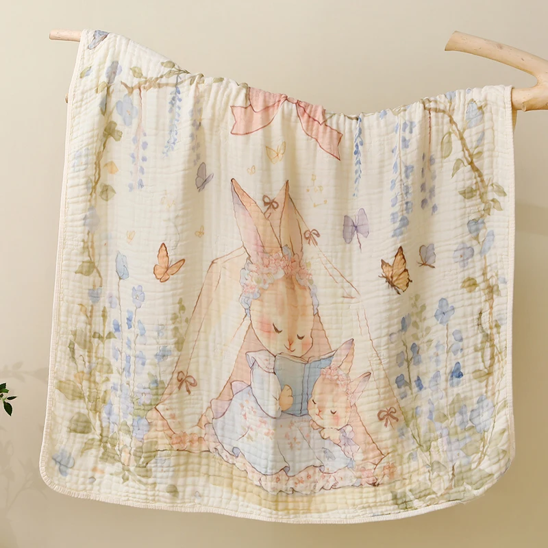 6-Layers-Super-Soft-Custom-Print-Muslin-Baby-Child-Bamboo-Cotton-Swaddle-Blanket