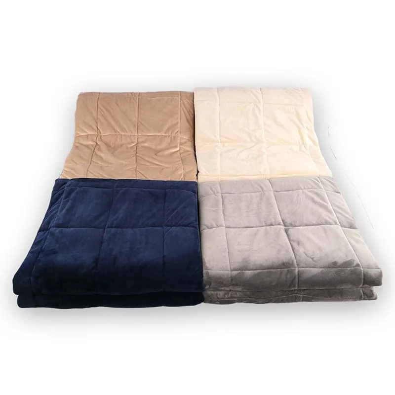 60-X-80-Premium-Cotton-Sensory-Weighted-Blanket-12-Lbs-Glass-Beads-Heavy-Adult-Woven-Cooling-Hotel-Home-Travel