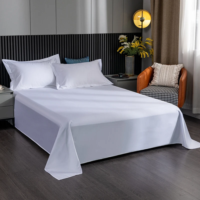 60s-Satin-Embossed-Solid-Color-Bed-Sheet-Set-New-Pure-Cotton-300TC-Soft-Washable-3-Piece-Bedding-Collection