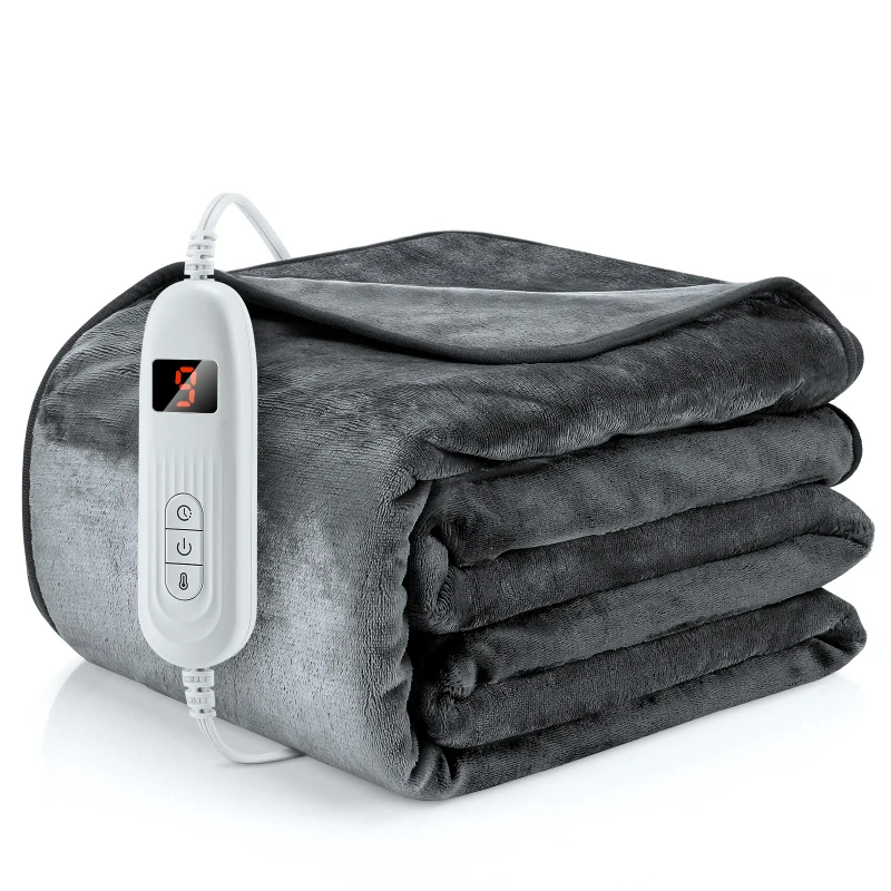 62-84-Oversize-Electric-Heated-Blanket-Soft-Flannel-Body-Warmer-with-ETL-Certification-AC-100-240V-105W-10-Level-Heating