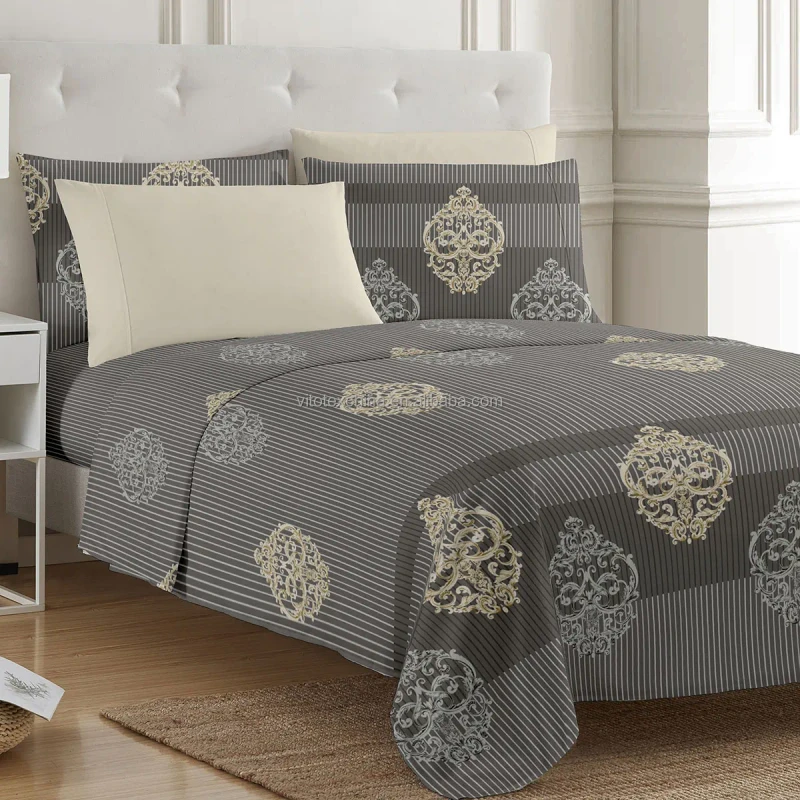 6Pcs-Bed-Sheet-Set-Orange-White-Geometric-Soft-Microfiber-Bedding-Sets-with-Flat-Sheet-Fitted-Sheet-4-Pillowcases-Sabanas-Full