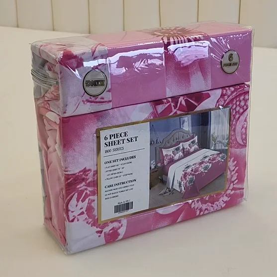 6pcs-Bedding-Set-Retail-Floral-Print-Cotton-Touch-Fitted-Sheet-King-Size-Bed-Sheet-with-Pillowcase-6-Pieces