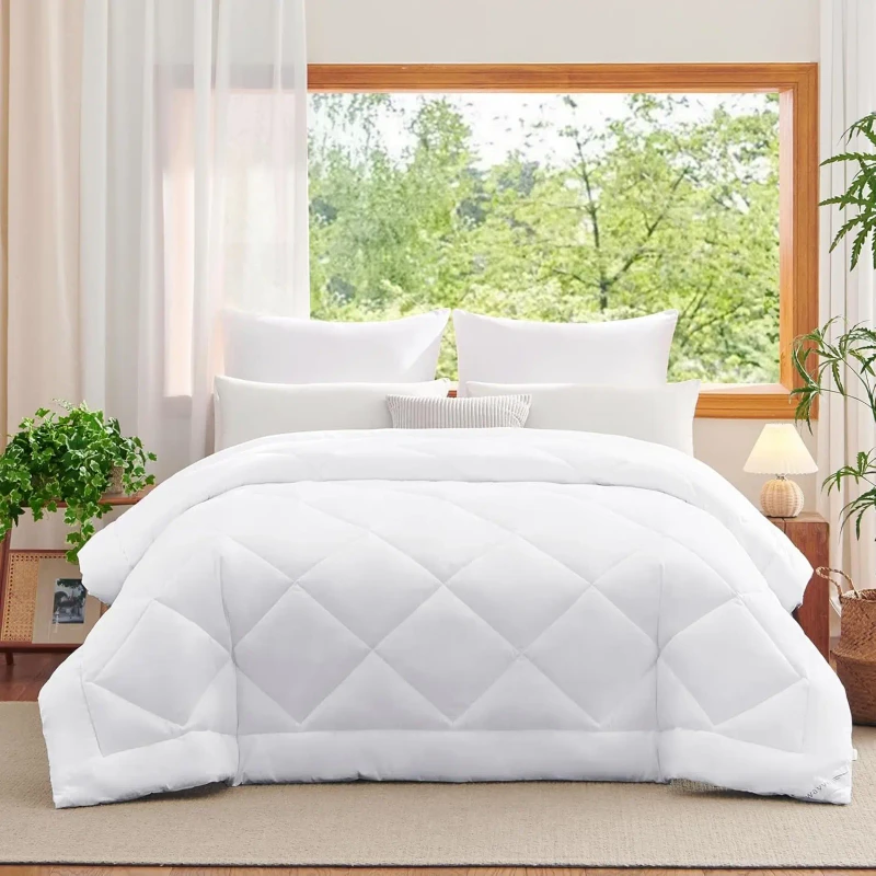 7-Piece-Down-Feathers-Comforter-Set-All-Season-White-Duvet-Insert-Hotel-Quality-Bedding-Set-with-Pillow-Shams