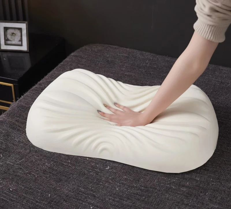 APIVITA-Modern-Wave-Shape-Natural-Latex-Pillow-Patented-Shoulder-Neck-Protection-Customizable-Embossed-Logo-1.0-1.5kg