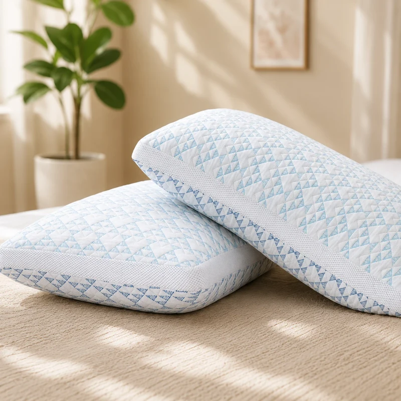 Adjustable-Bed-Pillow-with-2-Inch-Gusset-Slow-Rebound-Shredded-Foam-Cooling-Pillow-for-Neck-Side-and-Back-Sleepers