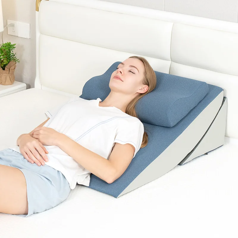 Adjustable-Bed-Wedge-Pillow-Side-Sleeping-Support-Pillow-for-Pregnancy-GERD-Reflux-Backrest-Cushion-Supplier
