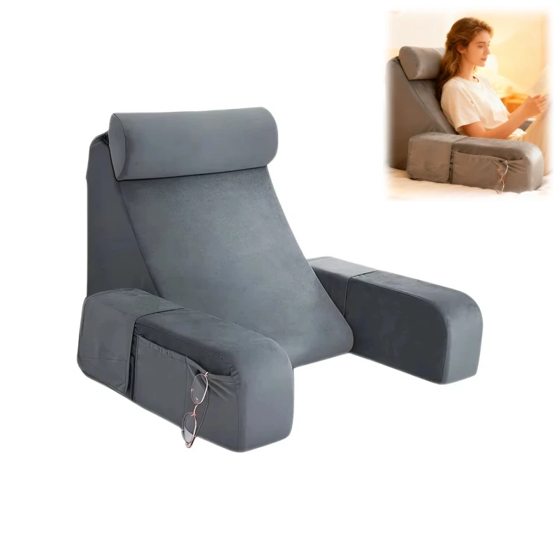 Adjustable-Ergonomic-Memory-Foam-Lumbar-Support-Pillow-Removable-Washable-Cover-Knitted-Back-Storage-Pocket-for-Sleeping-Nursing