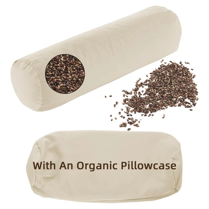 Adjustable-Neck-Back-Ankles-Firm-Support-Roll-Zipper-Cushion-for-Side-Back-Sleepers-Cylinder-Bolster-Buckwheat-Healthy-Pillow