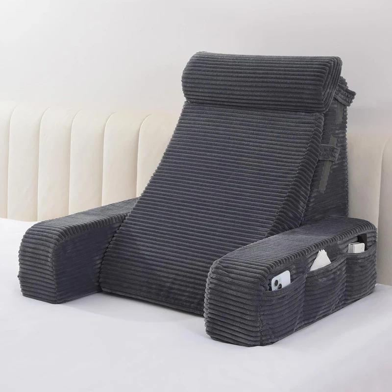 Adjustable-Reading-Pillow-and-Back-Pillow-with-Backrest-Zoned-Multi-Density-Foam-for-Targeted-Support-Side-Pockets-Bed-Chair