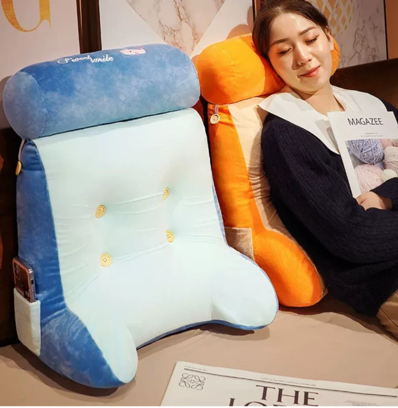 Adult-Ergonomic-Adjustable-Reading-Pillow-Neck-Support-Multifunctional-Backrest-Cushion-for-Bed-Sofa-Reclining-Knitted-Body