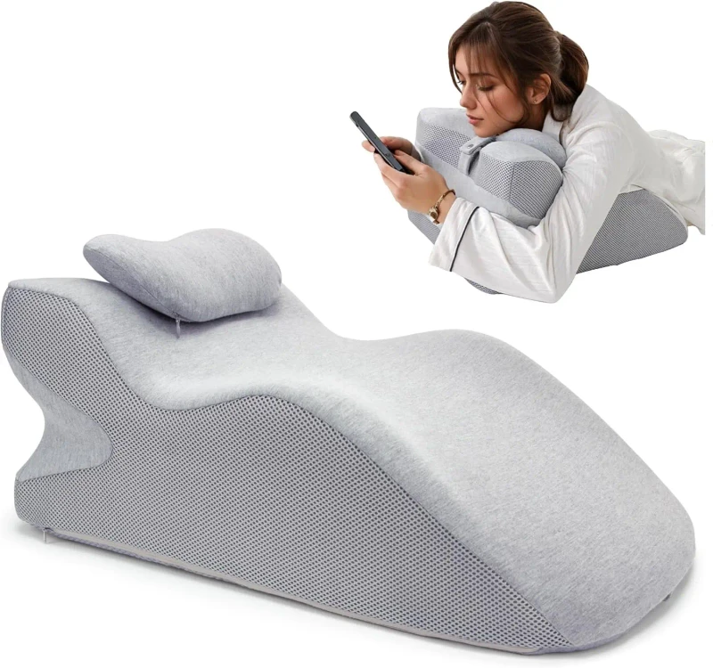 Adult-Ergonomic-Memory-Foam-Bed-Triangle-Wedge-Pillow-Headboard-Back-Neck-Pain-Relief-Prone-Pillow-Function-for-Reading