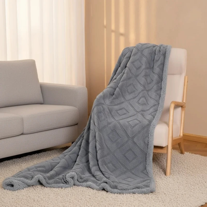 Adult-Weighted-Blanket-Comfortable-Warm-Sherpa-Fleece-Sleeping-Spring-Autumn-Customized-Size