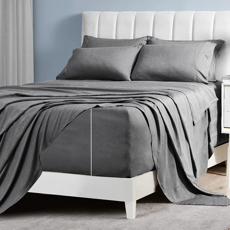 Adults-All-Season-Bed-Sheets-set-Home-Use-Polyester-Bamboo-Fiber-Blend-300tc-Thread-Count-Bed-Sheet-Set