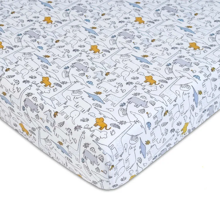 All-Cotton-Knitted-Cartoon-Print-Bedspread-with-Elastic-Band-Childrens-Bed-Baby-Bed-Kids-Bed-Cover-and-Bedding