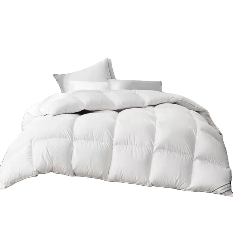 All-Season-100-Cotton-Cover-Down-Proof-Feather-and-Down-Oversized-King-Comforter-White-Duvet-Insert