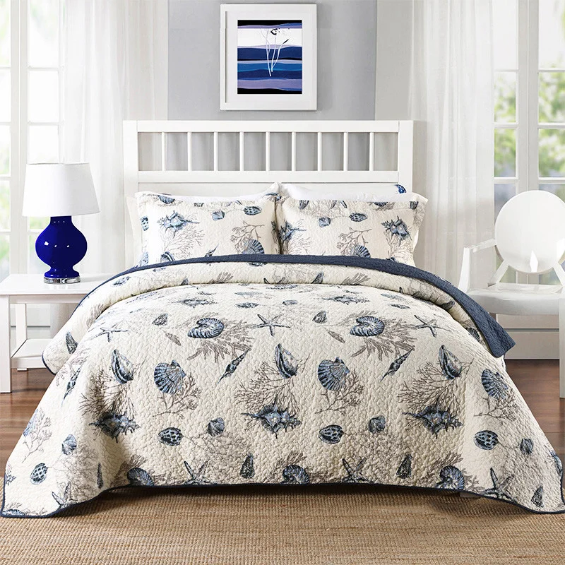 All-Season-Cotton-Lightweight-Queen-3-Pieces-Bedspreads-Coverlet