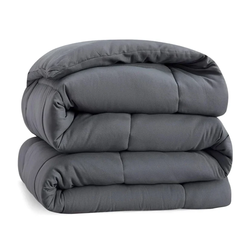 All-Season-Polyester-Down-Alternative-Quilted-King-Size-Comforter-Hotel-Hypoallergenic-Bedding-Dark-Gray