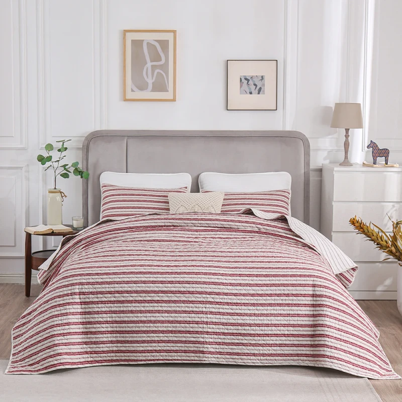 All-Season-Queen-Bedspread-3-Piece-Set-100-Breathable-Cotton-Lightweight-Bed-Coverlet