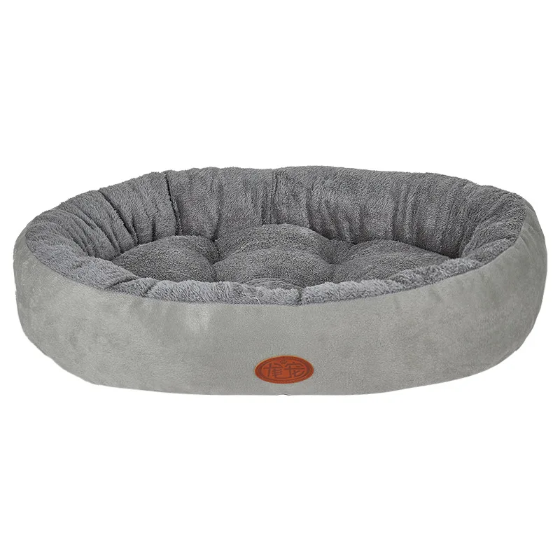 All-Season-Round-Dog-Bed-for-Medium-Large-Dogs-Scratch-Bite-Resistant-Stain-Resistant-Eco-Friendly-Cotton-Fill-Thickened-Padding