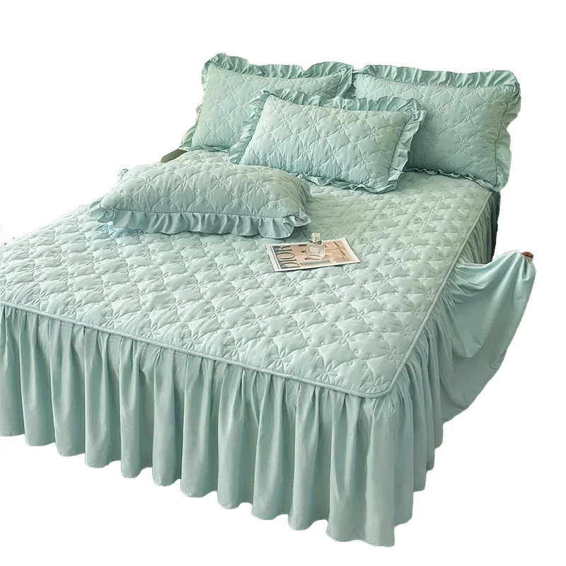 All-Season-Simple-Plant-Quality-Bedding-Sets-Turkey-Bed-Skirt-Luxury-Thick-Anti-Slip-Single-Bed-Base-Skirt