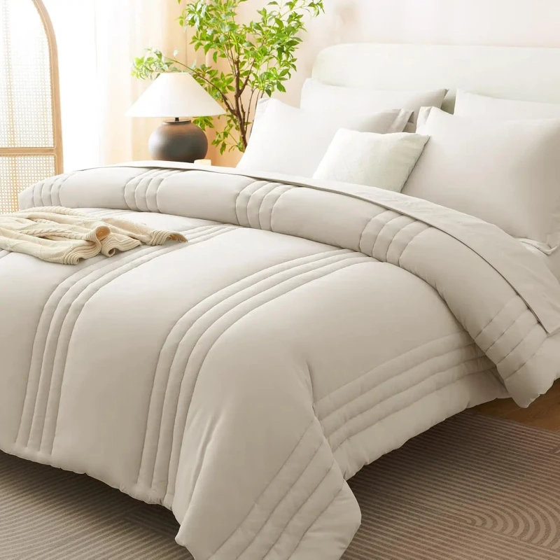 All-Seasons-Queen-Size-Comforter-Sets-7-Piece-Soft-Bedding-Set-Beige-Comforter-Set-with-Sheets