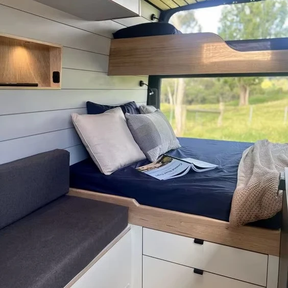 Aluminum-RV-Bunk-Bed-With-Drawer-Under-Bed-Lightweight-Camper-Furniture