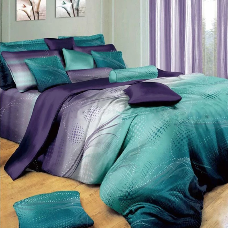 American-Style-100-Cotton-Hotel-Bedding-Sets-Custom-Printed-3-Pcs-Comforter-Duvet-Cover-Pillowcase-Washed-Silk-Twin