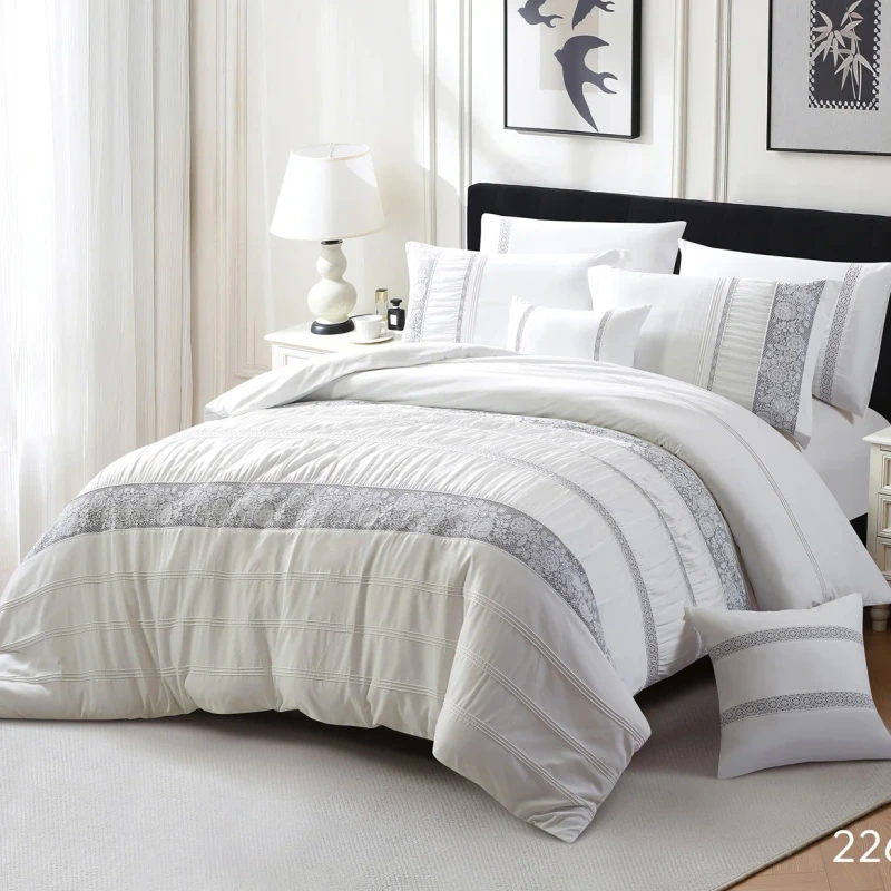 American-Style-100-Polyester-fabric-Soft-King-Size-Microfiber-Bedding-Luxury-Comforter-Sets
