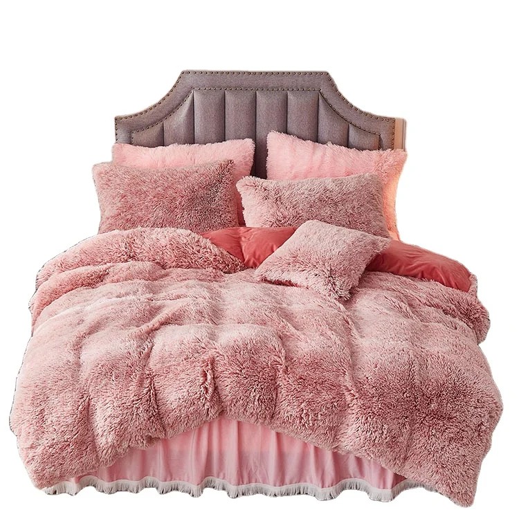 American-Style-Eco-friendly-Linen-Blend-Luxury-Solid-400TC-4-Piece-Anti-Dust-Mite-Anti-Static-Bedding-Set