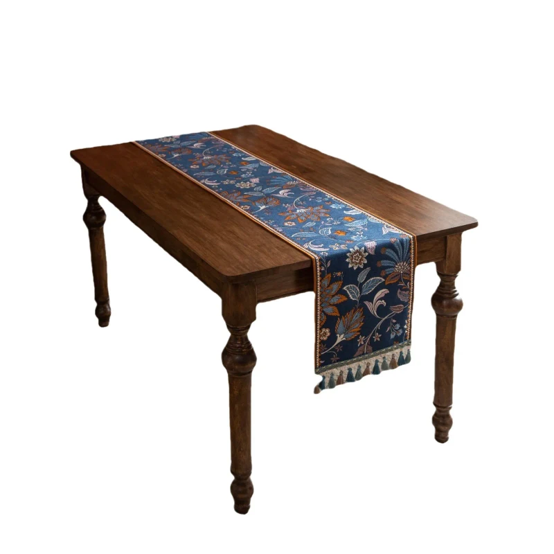 American-Style-Jacquard-Table-Runner-Floral-Contrast-Colors-Festivals-Tea-Table-Bed-Runner-TV-Cabinet-Directly