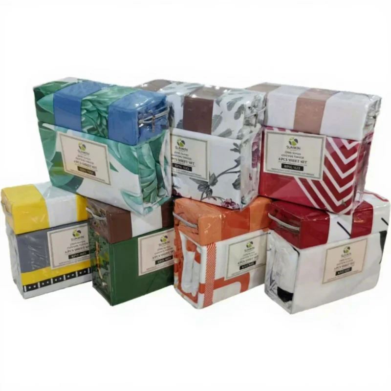 American-Style-King-Size-6-Pieces-Bed-Sheet-Set-Microfiber-Set-with-1-Flat-Sheet-1-Fitted-Sheet-4-Pillowcases-for
