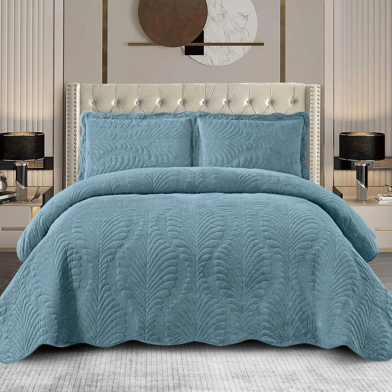 American-Style-King-Size-Polyester-Quilted-Quilt-Three-Piece-Set-Summer-air-Quilt-Luxury-Hotel-Bedding-Bedspread