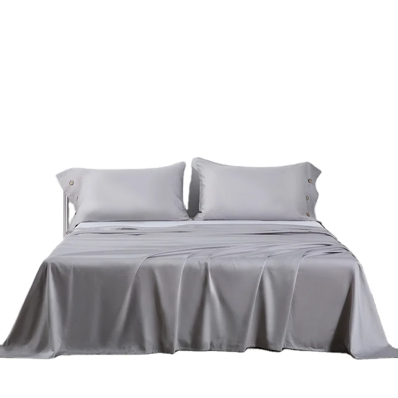 American-Style-Organic-Nature-400-Thread-100-Egyptian-Cotton-Fitted-and-Flat-Sheet-Set