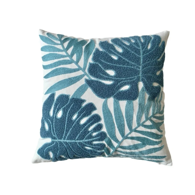 American-Style-Plant-Pattern-Eco-friendly-100-Cotton-Green-Leaf-Sunflower-Living-Room-Sofa-Embroidered-Cushion-Pillow