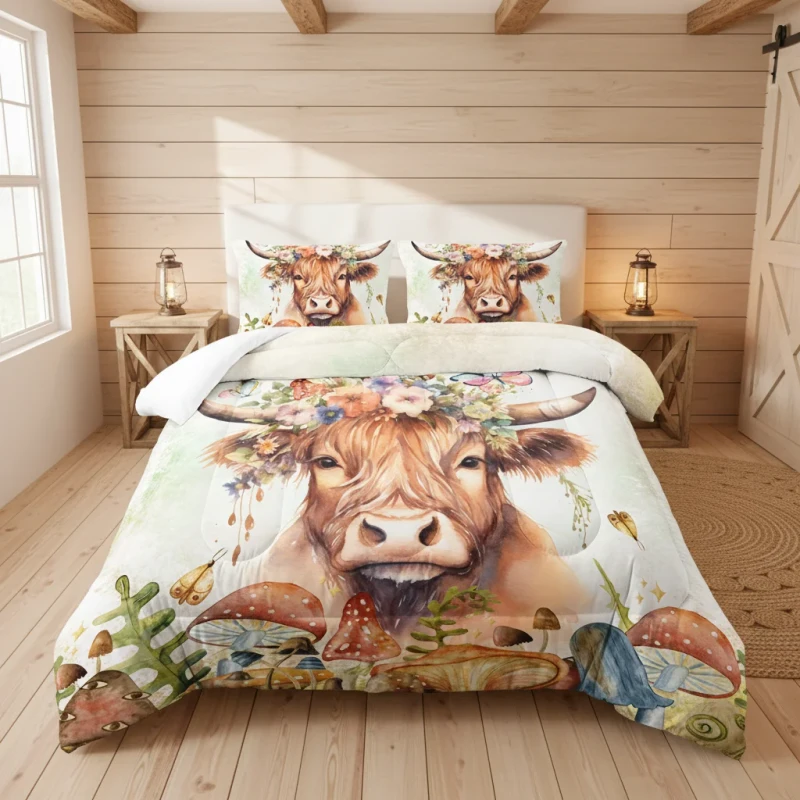 Animal-Cattle-Flower-Comforter-Set-Cartoon-Custom-3D-Printing-Quilt-3-Pcs-European-American-Style-Polyester-500TC
