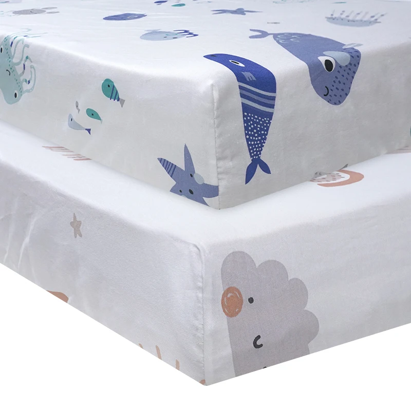 Animal-Print-Crib-Fitted-Sheet-Organic-Cotton-Baby-Bed-Sheet-Customizable-Standard-Size-Newborn-Toddler-Baby-Girl-Boy-Crib-Sheet