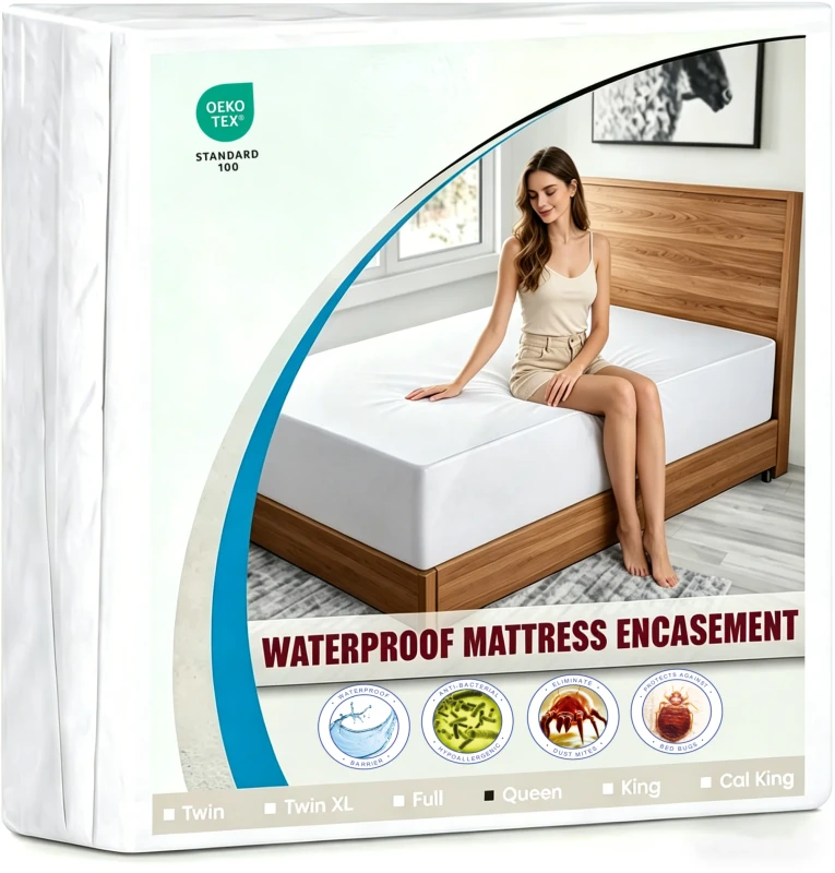 Anti-Bed-Bug-Waterproof-Mattress-Encasement-360-Full-Surround-Zipper-Mattress-Protector