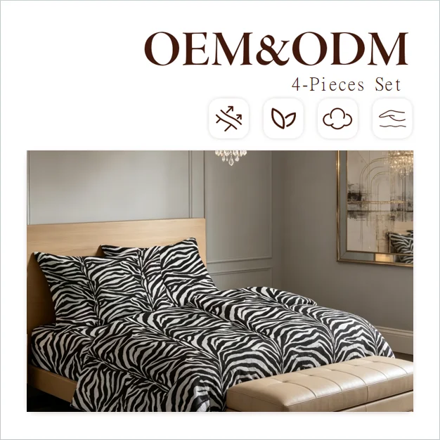 Anti-Shrink-100-Cotton-4-Piece-Bedding-Set-Cozy-Deep-Pocket-Solid-Color-Set-for-Home-Hotel-Bedroom-Daily-Use
