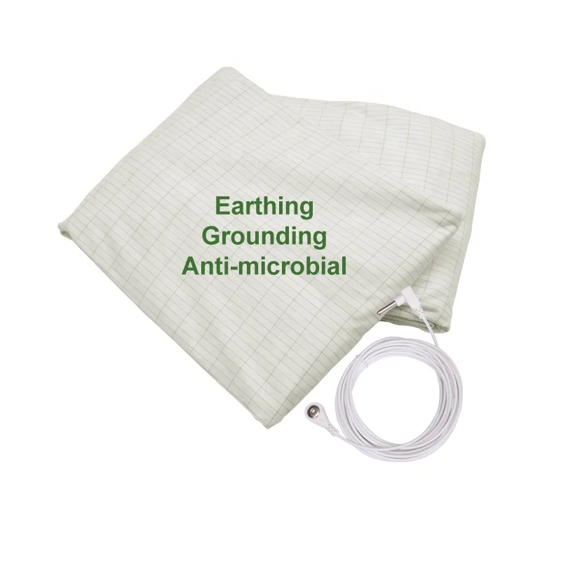 Anti-microbial-Silver-Fiber-Earthing-Fitted-Bed-Sheet-With-Cord-and-Plug
