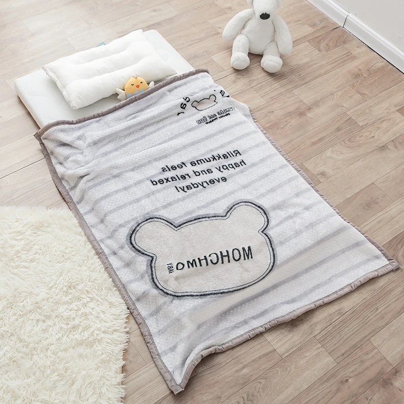 Autumn-Winter-Childrens-Fleece-Baby-Sheet-Knitted-Double-Layer-Thickened-Skin-Friendly-Raschel-Eco-Friendly-Animal