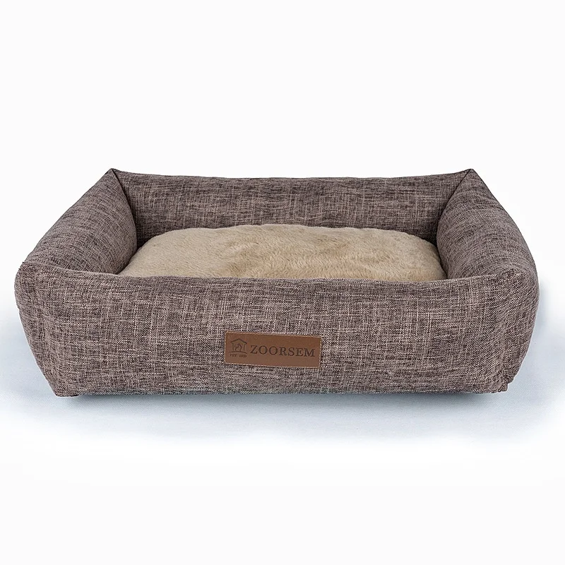 Autumn-Winter-Warm-Square-Cat-and-Dog-Kennel-Breathable-Imitation-Linen-Fabric-with-Creative-Design-Solid-Pattern