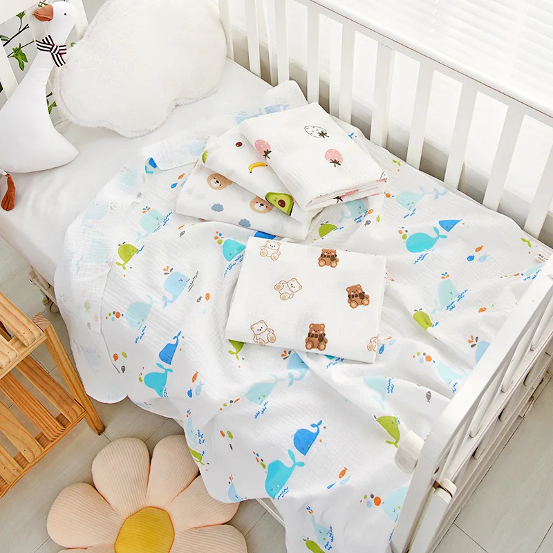 Babies-and-Toddlers-Cotton-Muslin-Blanket-Baby-Gauze-Swaddle-Blankets-Baby-Bath-Towels