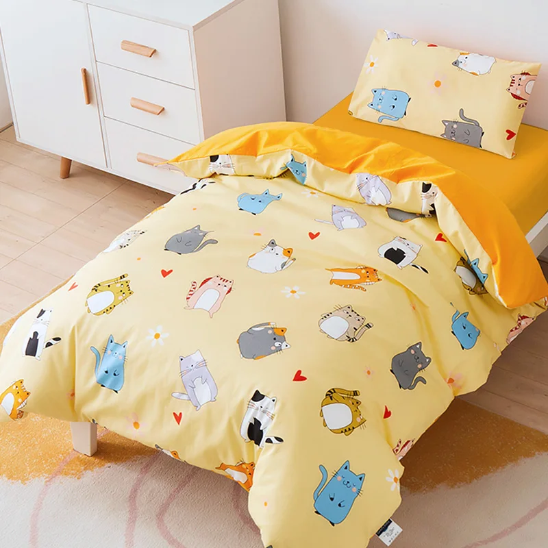 Baby-Bedding-Set-Cotton-Customizable-Cartoon-Baby-Comforter-Sets-Active-Dyeing-Pillow-Quilt-Mattress-Kids-Bedding-Set