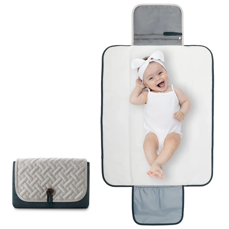 Baby-Changing-Pad-Waterproof-Cotton-PU-Canvas-Mat-for-Infant-Diaper-Easy-to-Wipe-Baby-Diaper-Pad