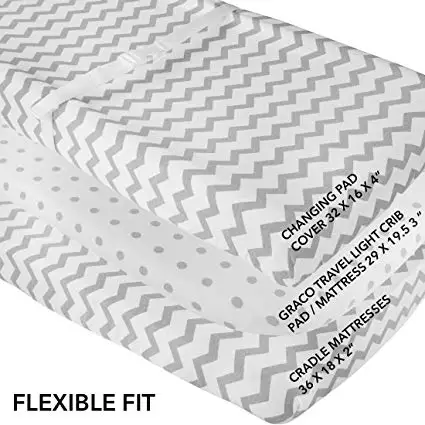 Baby-Cot-Sheet-Crib-Sheet-and-Changing-Pad-Cover-Super-Soft-Easy-Wash-and-Remove