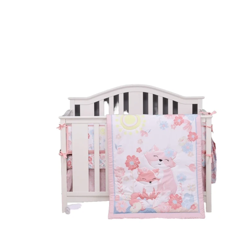 Baby-Girl-Crib-Bedding-Set-Knitted-Baby-Blanket-Fabric-Quilted-Animal-Pattern-Folded-Sheet-Baby-Blanket-for-Newborns