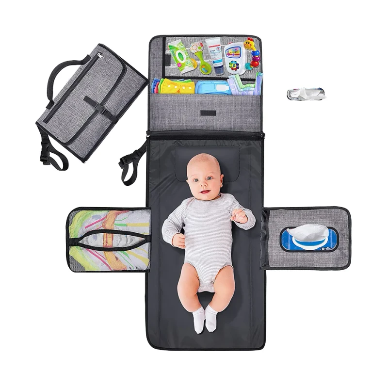 Baby-Mummy-Tote-Diaper-Bag-Insert-Organizer-Hanging-Wipeable-Changing-Pad-Cover-Travel-Baby-Grow-Diaper-Pad-Changer